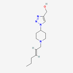 molecular formula C14H24N4O B5070327 (1-{1-[(2E)-2-hexen-1-yl]-4-piperidinyl}-1H-1,2,3-triazol-4-yl)methanol trifluoroacetate (salt) 