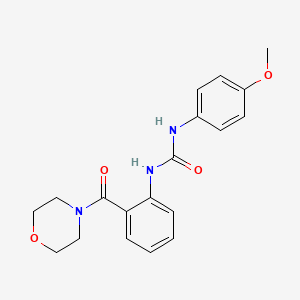 molecular formula C19H21N3O4 B5070338 N-(4-methoxyphenyl)-N'-[2-(4-morpholinylcarbonyl)phenyl]urea 