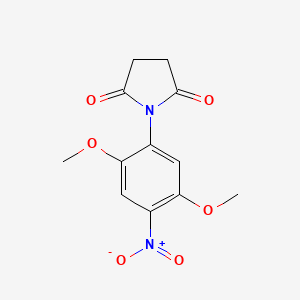 molecular formula C12H12N2O6 B5070344 1-(2,5-dimethoxy-4-nitrophenyl)-2,5-pyrrolidinedione 