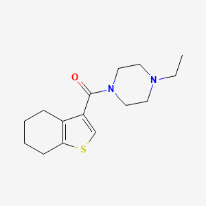 molecular formula C15H22N2OS B5070356 1-ethyl-4-(4,5,6,7-tetrahydro-1-benzothien-3-ylcarbonyl)piperazine 