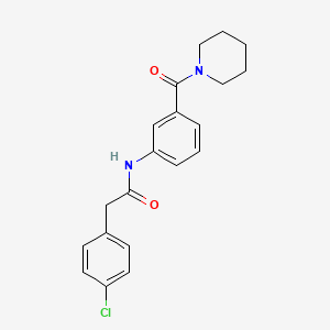 molecular formula C20H21ClN2O2 B5070379 2-(4-chlorophenyl)-N-[3-(1-piperidinylcarbonyl)phenyl]acetamide 
