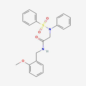 molecular formula C22H22N2O4S B5070402 N~1~-(2-methoxybenzyl)-N~2~-phenyl-N~2~-(phenylsulfonyl)glycinamide 