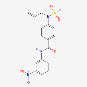 molecular formula C17H17N3O5S B5070409 4-[allyl(methylsulfonyl)amino]-N-(3-nitrophenyl)benzamide 
