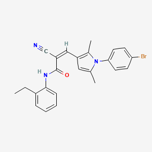 molecular formula C24H22BrN3O B5070413 3-[1-(4-bromophenyl)-2,5-dimethyl-1H-pyrrol-3-yl]-2-cyano-N-(2-ethylphenyl)acrylamide 