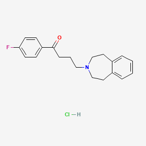 molecular formula C20H23ClFNO B5070427 1-(4-fluorophenyl)-4-(1,2,4,5-tetrahydro-3H-3-benzazepin-3-yl)-1-butanone hydrochloride 