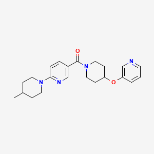 molecular formula C22H28N4O2 B5070428 2-(4-methyl-1-piperidinyl)-5-{[4-(3-pyridinyloxy)-1-piperidinyl]carbonyl}pyridine 