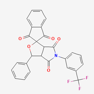 3-phenyl-5-[3-(trifluoromethyl)phenyl]-3a,6a-dihydrospiro[furo[3,4-c]pyrrole-1,2'-indene]-1',3',4,6(3H,5H)-tetrone