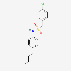 molecular formula C17H20ClNO2S B5070499 N-(4-butylphenyl)-1-(4-chlorophenyl)methanesulfonamide 