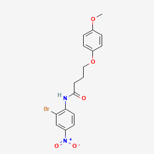 molecular formula C17H17BrN2O5 B5070519 N-(2-bromo-4-nitrophenyl)-4-(4-methoxyphenoxy)butanamide 