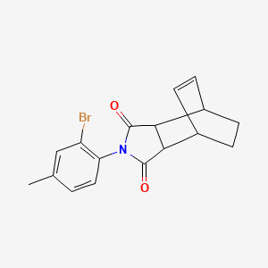 molecular formula C17H16BrNO2 B5070530 4-(2-bromo-4-methylphenyl)-4-azatricyclo[5.2.2.0~2,6~]undec-8-ene-3,5-dione 
