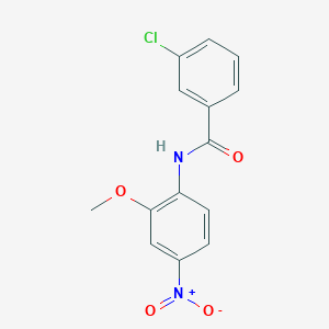 molecular formula C14H11ClN2O4 B5070534 3-chloro-N-(2-methoxy-4-nitrophenyl)benzamide 