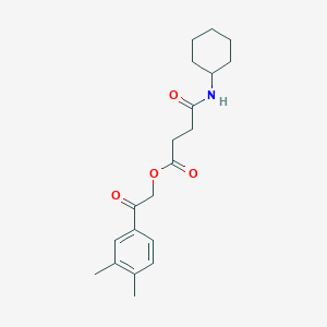 molecular formula C20H27NO4 B5070535 2-(3,4-dimethylphenyl)-2-oxoethyl 4-(cyclohexylamino)-4-oxobutanoate 