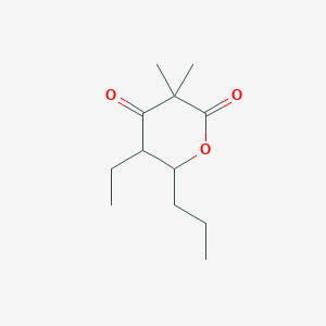 molecular formula C12H20O3 B5070541 5-ethyl-3,3-dimethyl-6-propyldihydro-2H-pyran-2,4(3H)-dione 