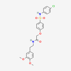 molecular formula C24H25ClN2O6S B5070569 2-(4-{[(4-chlorophenyl)amino]sulfonyl}phenoxy)-N-[2-(3,4-dimethoxyphenyl)ethyl]acetamide 
