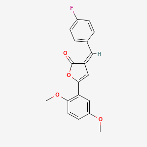molecular formula C19H15FO4 B5070581 5-(2,5-dimethoxyphenyl)-3-(4-fluorobenzylidene)-2(3H)-furanone 
