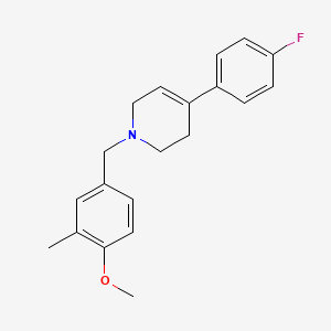molecular formula C20H22FNO B5070589 4-(4-fluorophenyl)-1-(4-methoxy-3-methylbenzyl)-1,2,3,6-tetrahydropyridine 