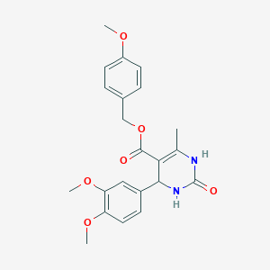 molecular formula C22H24N2O6 B5070605 4-methoxybenzyl 4-(3,4-dimethoxyphenyl)-6-methyl-2-oxo-1,2,3,4-tetrahydro-5-pyrimidinecarboxylate 