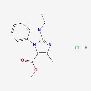 methyl 9-ethyl-2-methyl-9H-imidazo[1,2-a]benzimidazole-3-carboxylate hydrochloride