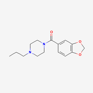 molecular formula C15H20N2O3 B5070621 1-(1,3-benzodioxol-5-ylcarbonyl)-4-propylpiperazine 