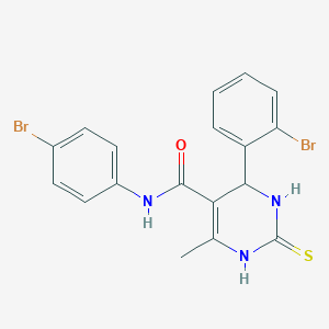 molecular formula C18H15Br2N3OS B5070625 4-(2-bromophenyl)-N-(4-bromophenyl)-6-methyl-2-thioxo-1,2,3,4-tetrahydro-5-pyrimidinecarboxamide 