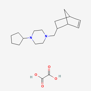 molecular formula C19H30N2O4 B5070627 1-(bicyclo[2.2.1]hept-5-en-2-ylmethyl)-4-cyclopentylpiperazine oxalate 