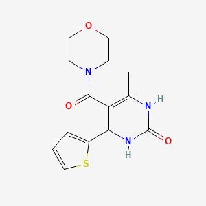 molecular formula C14H17N3O3S B5070664 6-methyl-5-(4-morpholinylcarbonyl)-4-(2-thienyl)-3,4-dihydro-2(1H)-pyrimidinone 