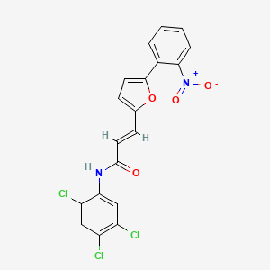 molecular formula C19H11Cl3N2O4 B5070671 3-[5-(2-nitrophenyl)-2-furyl]-N-(2,4,5-trichlorophenyl)acrylamide 