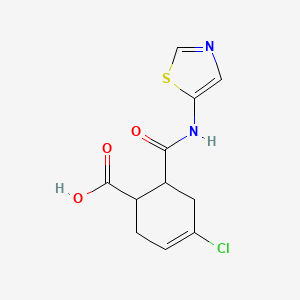 molecular formula C11H11ClN2O3S B5070699 4-chloro-6-[(1,3-thiazol-5-ylamino)carbonyl]-3-cyclohexene-1-carboxylic acid 