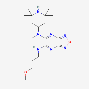 molecular formula C18H31N7O2 B5070731 N'-(3-methoxypropyl)-N-methyl-N-(2,2,6,6-tetramethyl-4-piperidinyl)[1,2,5]oxadiazolo[3,4-b]pyrazine-5,6-diamine 