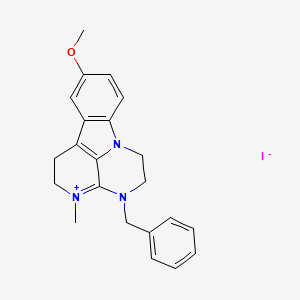 4-benzyl-9-methoxy-3-methyl-2,4,5,6-tetrahydro-1H-4,6a-diaza-3-azoniafluoranthene iodide