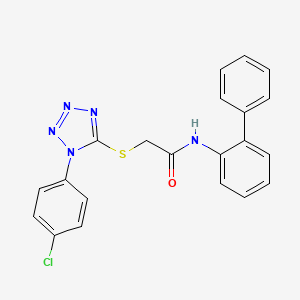 molecular formula C21H16ClN5OS B5070754 N-2-biphenylyl-2-{[1-(4-chlorophenyl)-1H-tetrazol-5-yl]thio}acetamide 