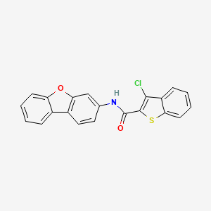 molecular formula C21H12ClNO2S B5070763 3-chloro-N-dibenzo[b,d]furan-3-yl-1-benzothiophene-2-carboxamide 