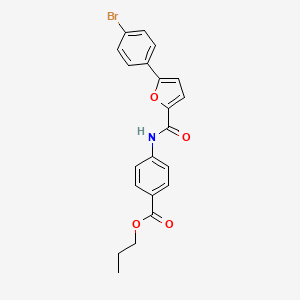 molecular formula C21H18BrNO4 B5070766 propyl 4-{[5-(4-bromophenyl)-2-furoyl]amino}benzoate 