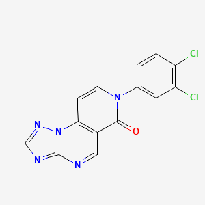 molecular formula C14H7Cl2N5O B5070795 7-(3,4-dichlorophenyl)pyrido[3,4-e][1,2,4]triazolo[1,5-a]pyrimidin-6(7H)-one 