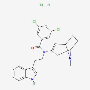 molecular formula C25H26Cl3N3O B5070811 3,5-dichloro-N-[2-(1H-indol-3-yl)ethyl]-N-(8-methyl-8-azabicyclo[3.2.1]oct-2-en-3-yl)benzamide hydrochloride 
