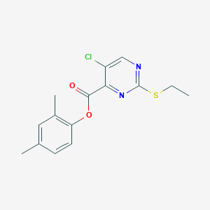 molecular formula C15H15ClN2O2S B5070825 2,4-dimethylphenyl 5-chloro-2-(ethylthio)-4-pyrimidinecarboxylate 