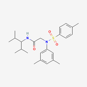 molecular formula C24H34N2O3S B5070850 N~2~-(3,5-dimethylphenyl)-N~1~-(1-isopropyl-2-methylpropyl)-N~2~-[(4-methylphenyl)sulfonyl]glycinamide 