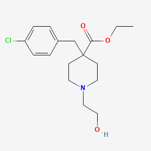 molecular formula C17H24ClNO3 B5070858 ethyl 4-(4-chlorobenzyl)-1-(2-hydroxyethyl)-4-piperidinecarboxylate 