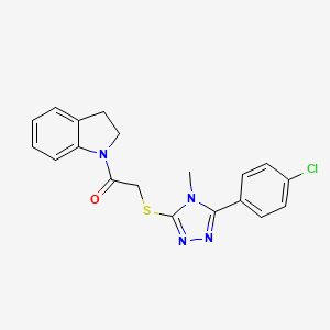 molecular formula C19H17ClN4OS B5070877 1-({[5-(4-chlorophenyl)-4-methyl-4H-1,2,4-triazol-3-yl]thio}acetyl)indoline 