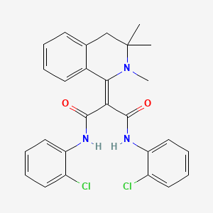 molecular formula C27H25Cl2N3O2 B5070882 N,N'-bis(2-chlorophenyl)-2-(2,3,3-trimethyl-3,4-dihydro-1(2H)-isoquinolinylidene)malonamide 
