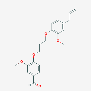 molecular formula C21H24O5 B5070885 3-methoxy-4-[3-(2-methoxy-4-prop-2-enylphenoxy)propoxy]benzaldehyde 