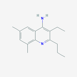 molecular formula C16H22N2 B5070897 3-ethyl-6,8-dimethyl-2-propyl-4-quinolinamine 