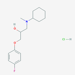 molecular formula C16H25ClFNO2 B5070901 1-[cyclohexyl(methyl)amino]-3-(4-fluorophenoxy)-2-propanol hydrochloride 