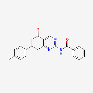 molecular formula C22H19N3O2 B5070904 N-[7-(4-methylphenyl)-5-oxo-5,6,7,8-tetrahydro-2-quinazolinyl]benzamide 