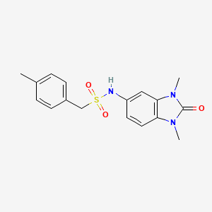 molecular formula C17H19N3O3S B5070911 N-(1,3-dimethyl-2-oxo-2,3-dihydro-1H-benzimidazol-5-yl)-1-(4-methylphenyl)methanesulfonamide 