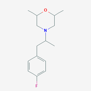 molecular formula C15H22FNO B5070942 4-[2-(4-fluorophenyl)-1-methylethyl]-2,6-dimethylmorpholine 