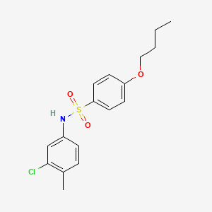 molecular formula C17H20ClNO3S B5070961 4-butoxy-N-(3-chloro-4-methylphenyl)benzenesulfonamide 