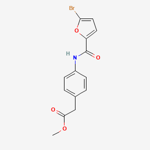 molecular formula C14H12BrNO4 B5070964 methyl {4-[(5-bromo-2-furoyl)amino]phenyl}acetate 