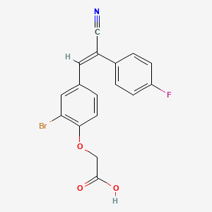 {2-bromo-4-[2-cyano-2-(4-fluorophenyl)vinyl]phenoxy}acetic acid