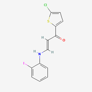 molecular formula C13H9ClINOS B5070985 1-(5-chloro-2-thienyl)-3-[(2-iodophenyl)amino]-2-propen-1-one 